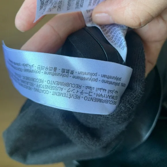 ZARA Black Faux Leather Smocked Midi Dress XS NWT - Picture 7 of 9